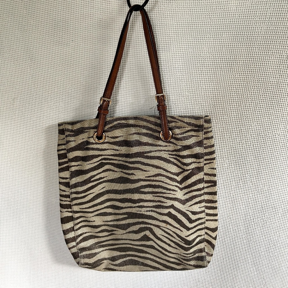 Michael Kors Gold Animal Print Tote Bag